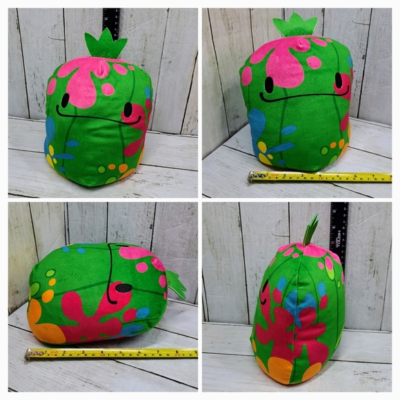 Cats&Pickles Vtg 2000 SPLAT 10"t Multi-Color Melon Bean Bag Plush - Picture 4 of 5